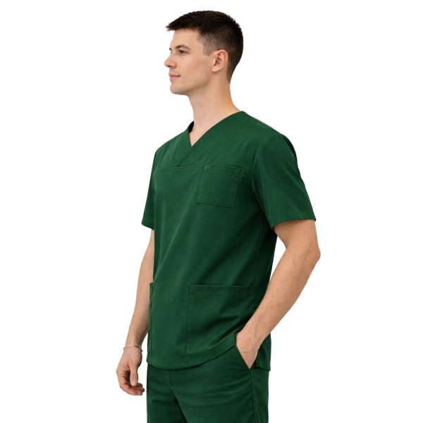 Bluza medyczna kasak zielona butelka  Stretch roz. L